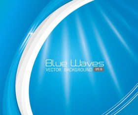 Blue waves with abstract background vectors