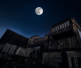 Bright moonlight at night Stock Photo 03