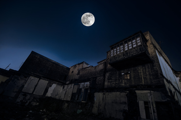 Bright moonlight at night Stock Photo 03