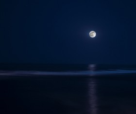 Bright moonlight at night Stock Photo 08