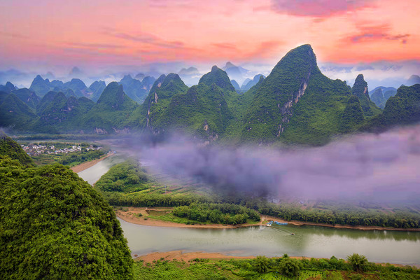 China Guilin scenic Lijiang River Stock Photo