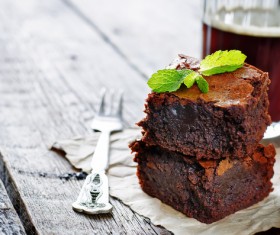 Chocolate brownie cake Stock Photo 02