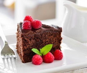 Chocolate brownie cake Stock Photo 06