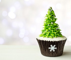 Christmas Cupcake Stock Photo 02