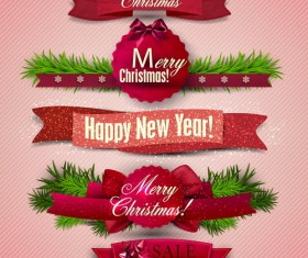 Christmas banner design vectors set 02