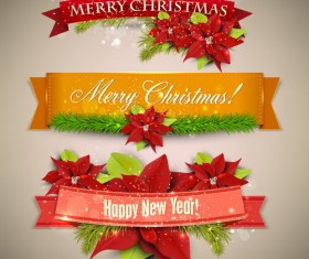 Christmas banner design vectors set 05