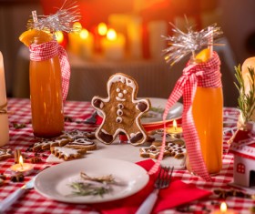 Christmas decoration with food Stock Photo