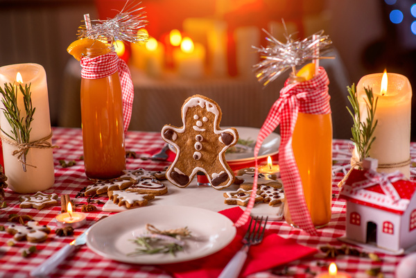 Christmas decoration with food Stock Photo