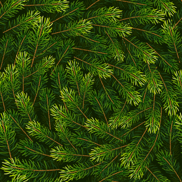 Christmas fir branches seamless pattern vector 03