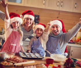Christmas food made by the whole family Stock Photo 01