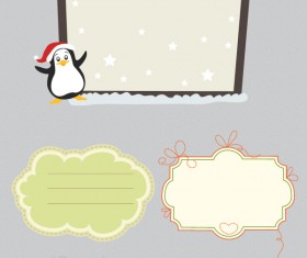 Christmas frames illustration vector set