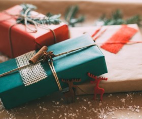 Christmas gift box Stock Photo