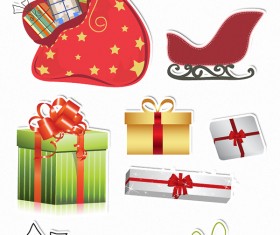 Christmas ornaments set vector 03