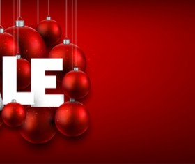 Christmas sale background red vectors