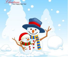 Christmas with new year winter background vector