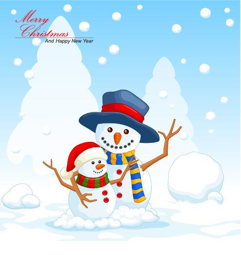 Christmas with new year winter background vector