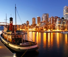 City beautiful night Stock Photo 02