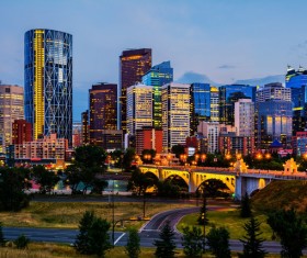 City beautiful night Stock Photo 07