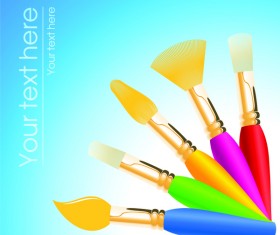 Colored paint pen background vector
