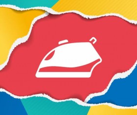 Colored ripped open paper background vector 06