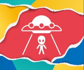 Colored ripped open paper background vector 10