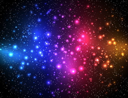 Colorful stars light background vectors