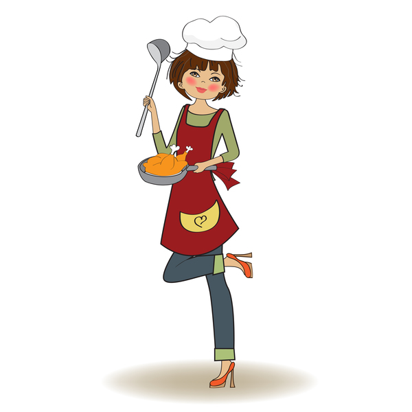 Cooking housewife vector material 01 free download pic picture