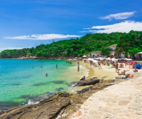 Copacabana Beach Rio de Janeiro Stock Photo