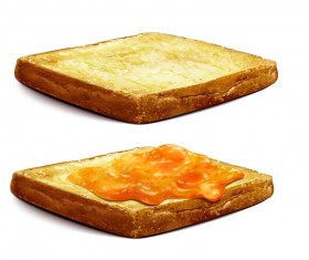 Croutons and jam illustration vector