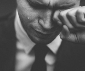 Crying man Stock Photo