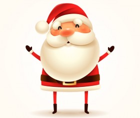 Cute christmas santa illustration vector