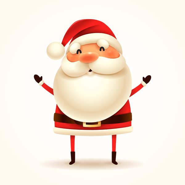 Cute christmas santa illustration vector