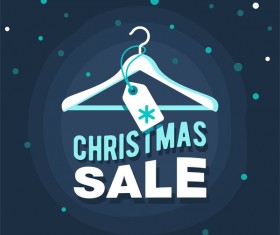 Dark blue christmas sale background vector