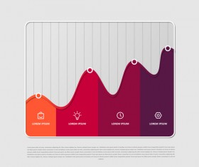 Dark red infographic template vectors 01