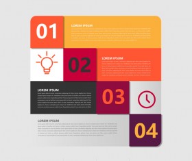 Dark red infographic template vectors 04
