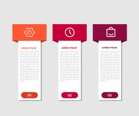 Dark red infographic template vectors 05