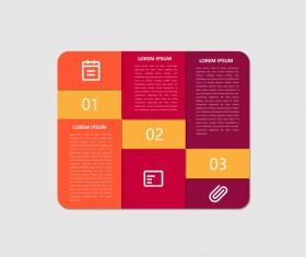 Dark red infographic template vectors 06