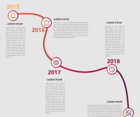 Dark red infographic template vectors 07