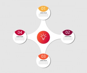 Dark red infographic template vectors 12