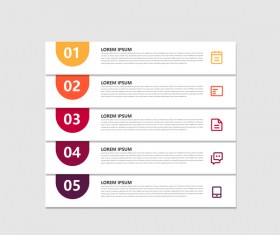 Dark red infographic template vectors 17
