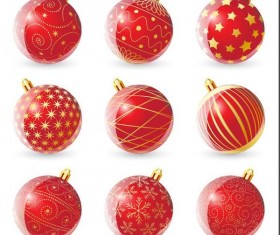 Decor christmas balls illustration vector 01