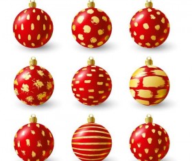 Decor christmas balls illustration vector 03