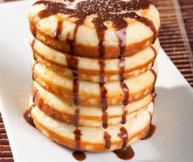 Delicious chocolate pancakes Stock Photo