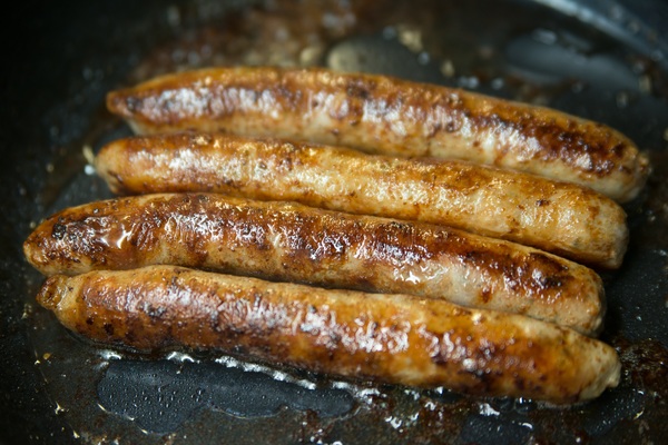 Delicious grilled sausage Stock Photo