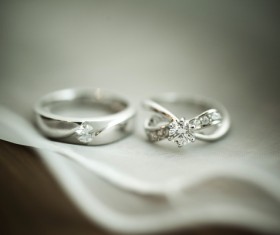 Diamond wedding ring Stock Photo