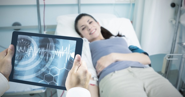 Doctor working with tablet in hands Stock Photo 09