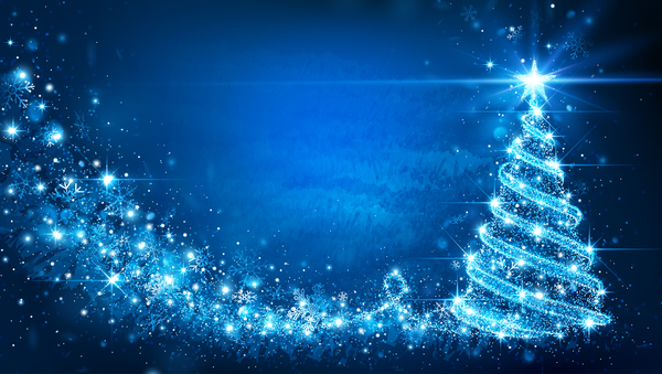 Dream magic christmas tree with xmas background vector 01