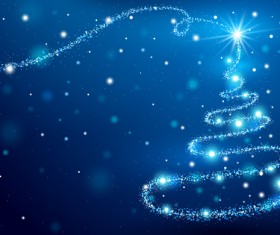 Dream magic christmas tree with xmas background vector 08