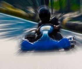 Driving Kart Racing man Stock Photo 04