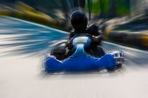 Driving Kart Racing man Stock Photo 04